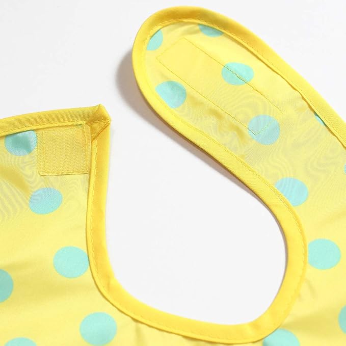Plie Full Coverage Waterproof Feeding Bib for Toddlers – Extra Long Apron Bib for Mealtime, Self-Feeding, High Chairn