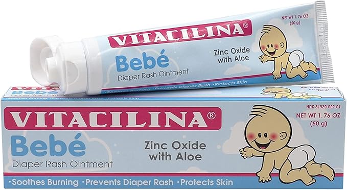 Vitacilina Bebe Diaper Rash Ointment 1.76 oz. (Quantity of 6)