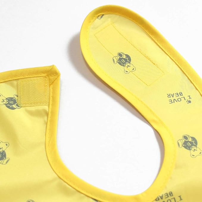 Plie Full Coverage Waterproof Feeding Bib for Toddlers – Extra Long Apron Bib for Mealtime, Self-Feeding, High Chairn