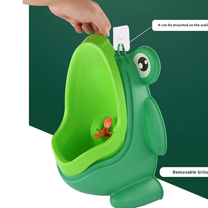 Potty Training Urinal for Boys Cute Whale with Funny Aiming Target - Green