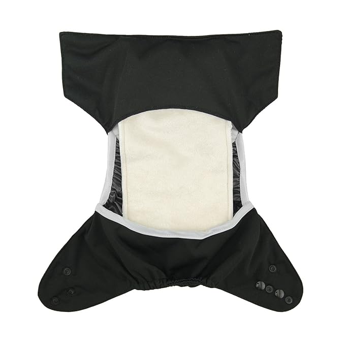 babygoal Cloth Diaper Covers 6 Pack+Wet Bag for Fitted Diapers and Prefolds with Double Gussets, Adjustable and Reusable for Baby Boys