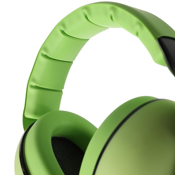 Funbliss Baby Ear Protection Noise Cancelling Headphones for Babies and Toddlers Baby Earmuffs - Ages 3-36 Months Green