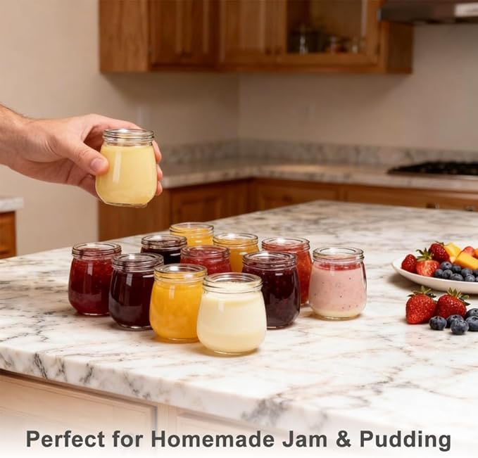 Baby Food Storage Containers,12 Pack Baby Food Containers with Lids,6 oz Glass Baby Food Jars,Small Snack Containers for Toddlers,Thickened Baby Food Storage Containers for Infant and Baby