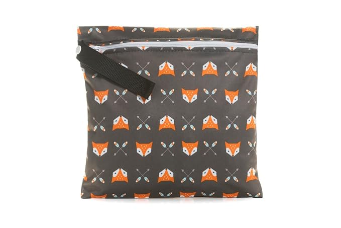 Buttons Cloth Diapers Waterproof Washable Reusable Zippered Laundry Wet Bag (Small, Sherwood)