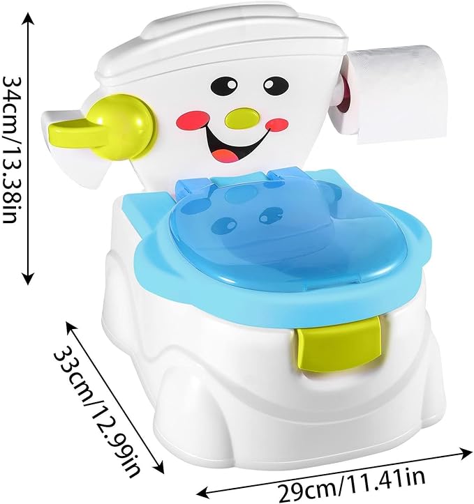 Potty Training Toilet | Kids Potty Training Toilet Seat with Splash Guard | Portable Travel Potty for Toddler | Toddler Potty Training Seat for Boys Girls, Blue