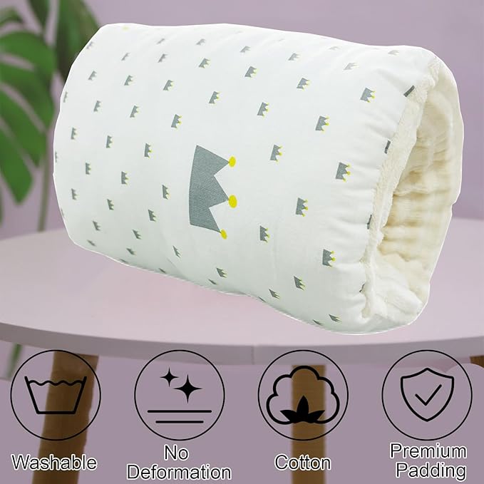 Baby Nursing Arm Breastfeeding Pillow,Cozy Cradle Arm Pillow for Feeding, Baby Nursing Head Support Pillow for Breastfeeding(White Crown)