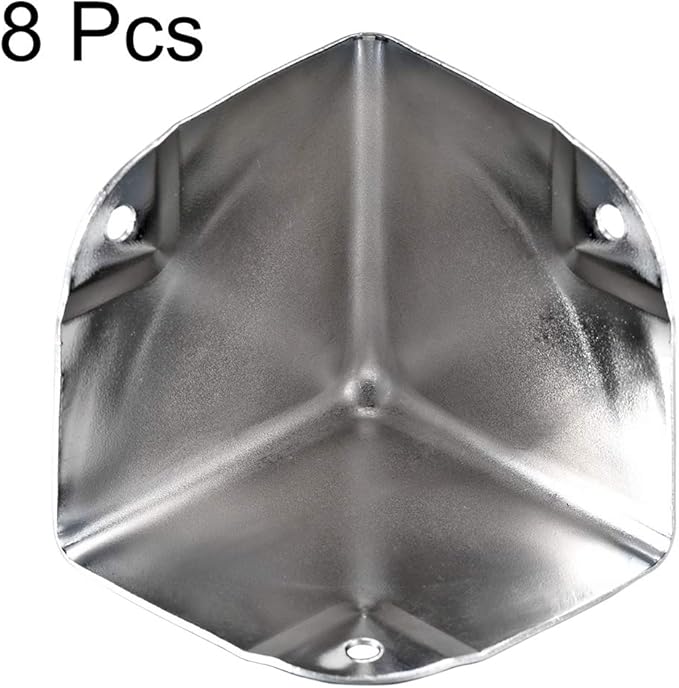 uxcell Metal Box Corner Protectors Box Edge Guard Protector 50 X 50 X 50mm Silver Tone 8pcs for Table Corners and Desk Corners