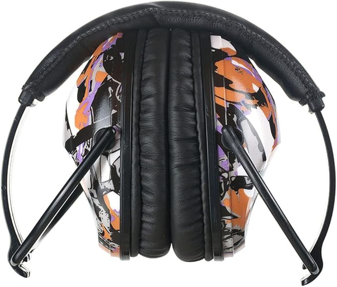 Kids Hearing Protection,25dB NRR Noise Reduction,Sound Proof for Kids,Toddler,Safety Earmuffs for Concert,Airplane,Autism,Monster Jam,Travel,School- Purple Graffiti