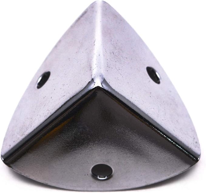 T Tulead Corner Protectors Silver Corner Cabinet Protector Iron Box Corner Guard Case Edge Protectors Shelf Corner Protector 1.1"x1.1"x1.1" - Pack of 8 with Screws