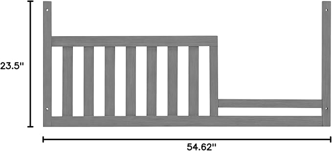 Oxford Baby Weston Crib to Toddler Bed Guard Rail Conversion Kit, Dusk Gray, Green Guard Gold Certified