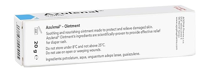 Azulenal Ointment with Guaiazulene | Wound and Healing Ointment for Diaper Rashes, Itches, Cuts, Burns, & Sore Nipples | Suitable for Use for Babies and Nursing Mothers | Made in Europe