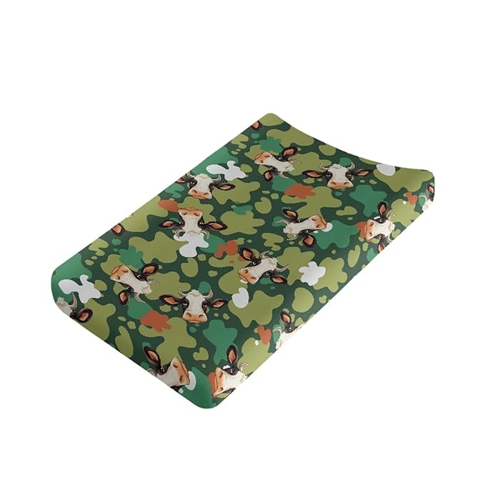 Tie-Dye Cow Changing Pad Cover Baby Boys Girls Changing Table Pad Covers Diaper Change Table Sheets Covers Soft Breathable
