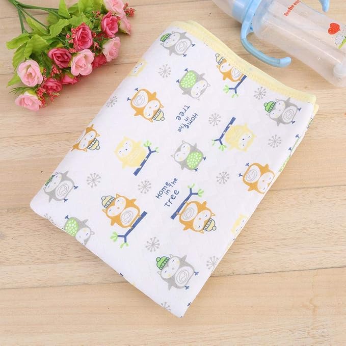 Soft Cotton Portable Travel Diaper Changing Pad for Babies and Newborns, Yellow