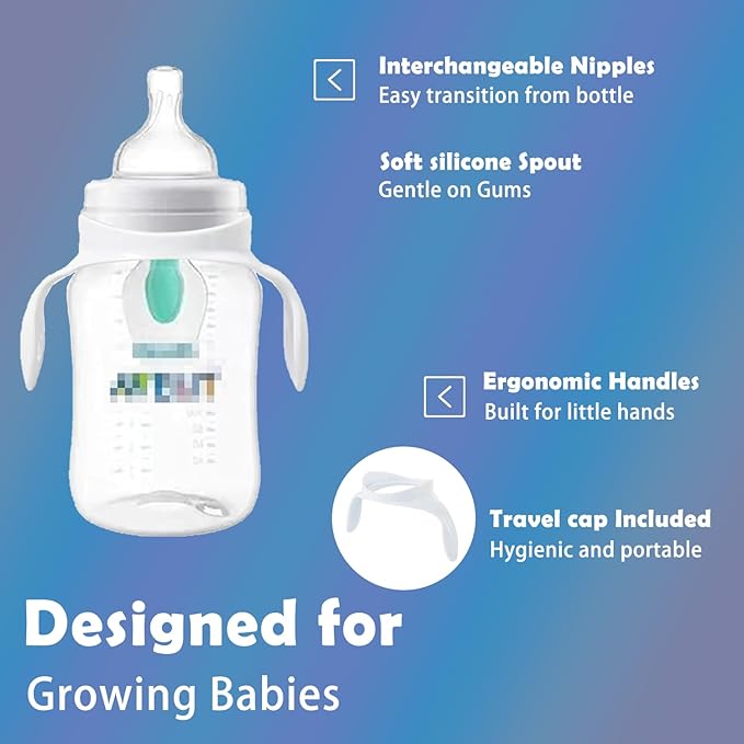Baby Bottle Handles Compatible with Philips Avent Anti-Colic and AirFree Vent Baby Bottles, Compatible Avent Bottle Holder,4 Count (White)