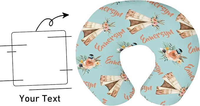 Dyoart Baby Nursing Pillow Cover,Personalized Soft Nursing Covers,Custom Name Breastfeeding Pillow Slipcover for Bottle Feeding,Gifts for Toddler Infant Boys Girls(one Size)