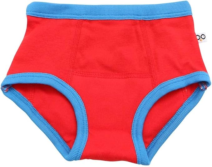 ZOOCCHINI Toddler 3-Pack Potty Training Pants - Soft Organic Cotton Underwear with Absorbent Padding and Fun Designs, Ocean Pals, 3-4 Years