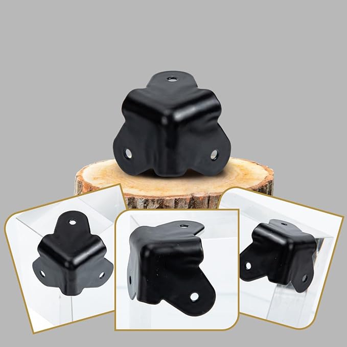 Metal Speaker Corner Protectors 1.77X1.57X1.57In Practical Speaker Cabinet Corner Guards with Screws Anti-Collision Edge Protection for Furniture and DIY Stage Boxes