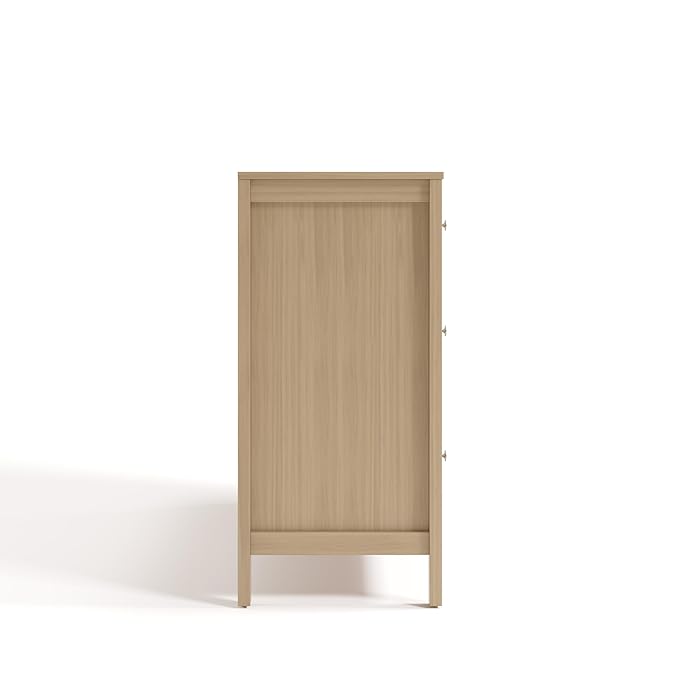 Storkcraft Horizon 6 Drawer Dresser (Driftwood) – GREENGUARD Gold Certified Dresser for Nursery & Kids’ Room, Modern Storage with Interlocking Drawer System