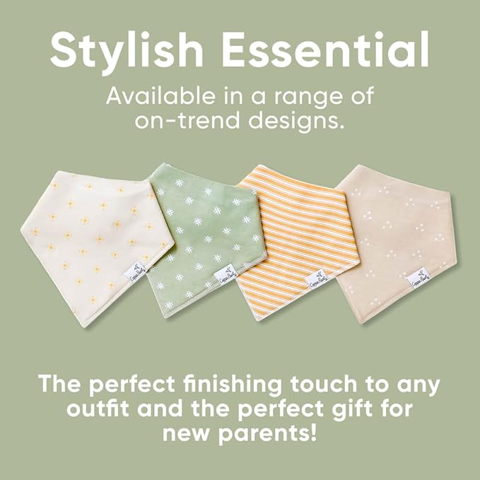 Copper Pearl Baby Bandana Bibs, 4 Pack