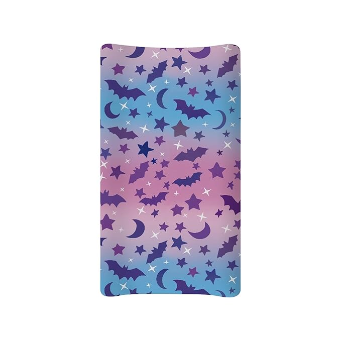 Halloween Bat Girls Changing Pad Covers Gradation Changing Table Cover for Baby Boys Soft Breathable Changing Pad Sheets Cover