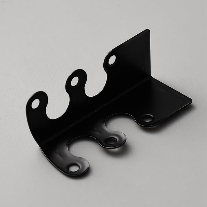 CRASPIRE 24Pcs Baseboard Corner Protectors Vintage Metal Rustic Decorative Guards Solid Skirting Board Black Safety Bracket with Screws for Furniture Table Wall Edge Cover File Boxes Bookshelves