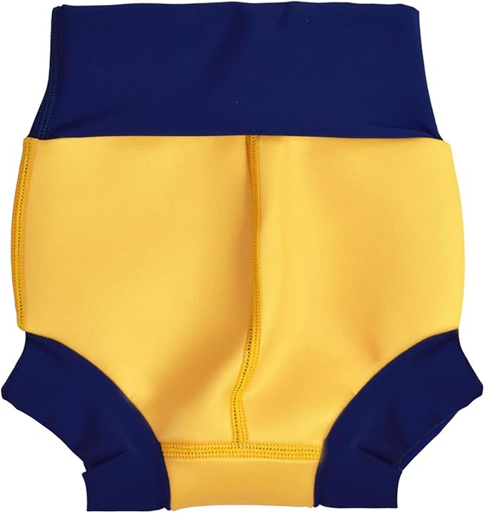 Splash About Happy Nappy Reusable Swim Diaper, Yellow & Navy, 3-6 Months