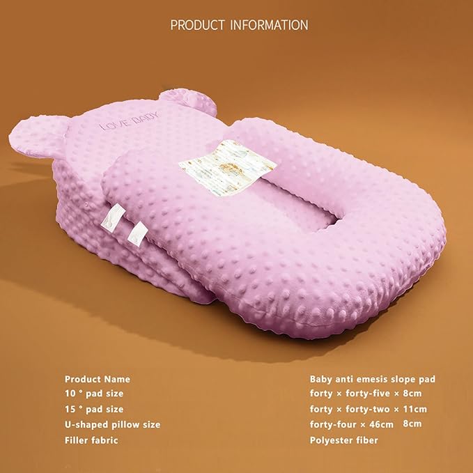 Baby Feeding Pillow Adjustable Newborn Nursing Pillow for Breastfeeding,Bottle Feeding Washable(Pink, One Size)