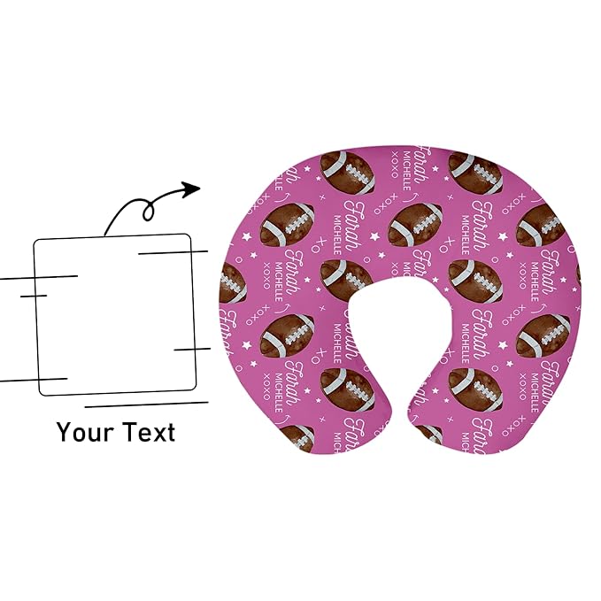 Dyoart Baby Nursing Pillow Cover, Custom Breastfeeding Bottle Pillow Slipcover, Personalized Gift for Infant Boys Girls,Football Pattern, Ultra Comfortable Soft (one Size)