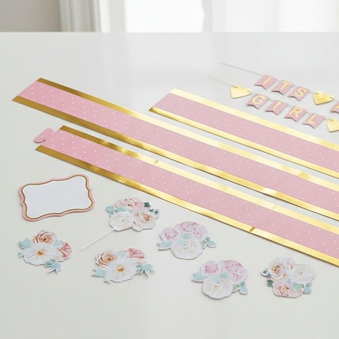 It’s a Girl Diaper Cake Decorating Kit – 12 Pieces