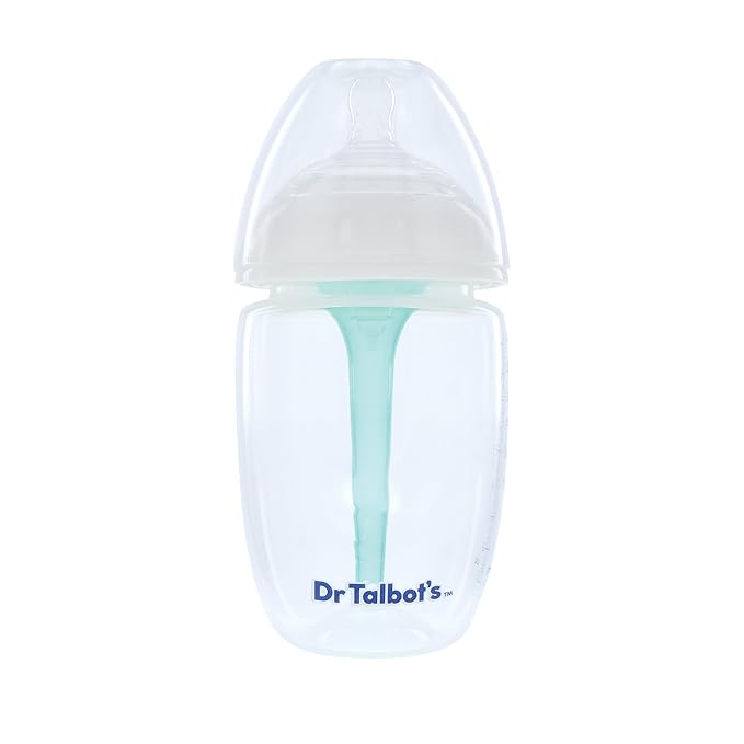 Dr. Talbot's Anti-Colic Bottles - 9 oz - Baby Bottles for Newborn Babies 0+ Months - Self Sterilizing Newborn Bottles with Slow Flow Soft Flex Nipple and Advanced Venting System (Pack of 2)