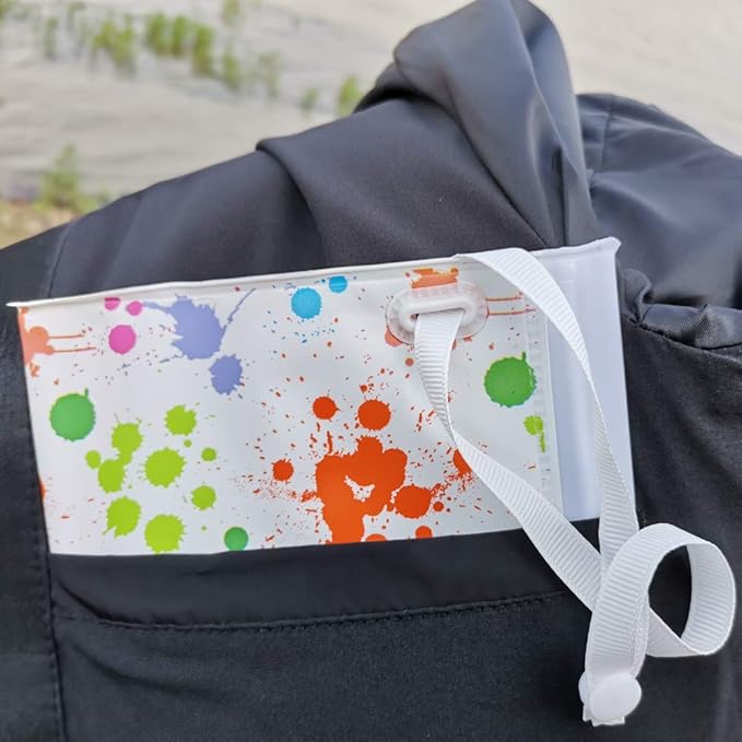 6 Pack Portable Wet Wipe Pouch Dispenser,Reusable & Refillable Portable Baby Lightweight Wipes Holder Case,Handy & Eco Friendly Travel Wipes Bag (Blue Dot & Color Dot & Color Inkjet)