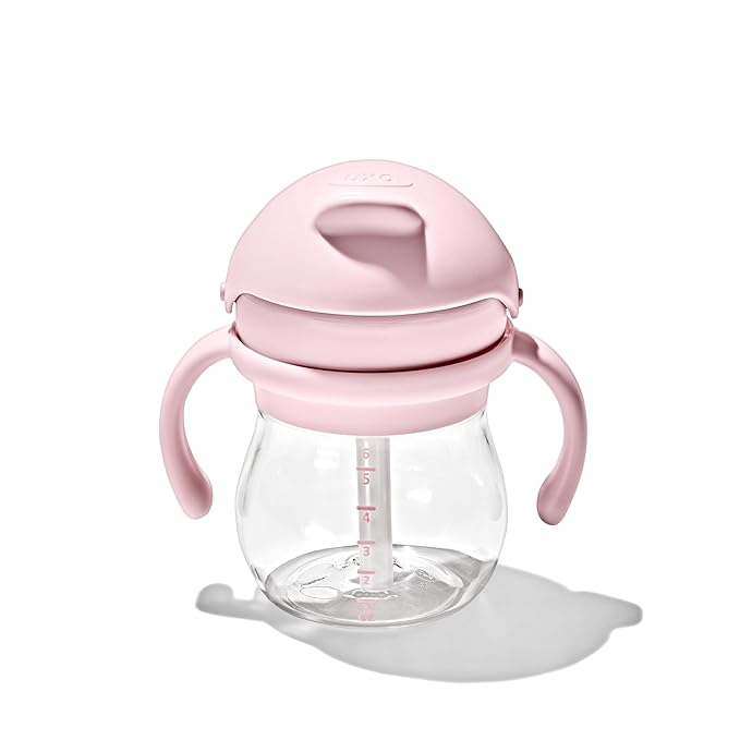 OXO Tot Transitions Straw Cup with Removable Handles - 6 oz. - Blossom (Pack of 8)