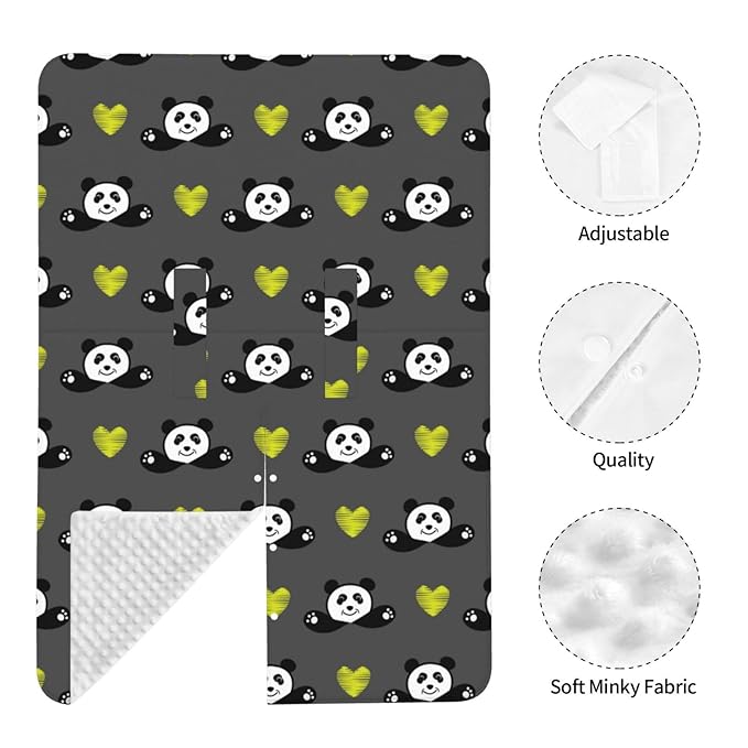 Cute Panda Hug Bear Baby Car Seat Canopy Nursing for Breastfeeding Multi-Use Infant Stretchy Carrier Carseat Winter Cover for Newborn Girls Boys