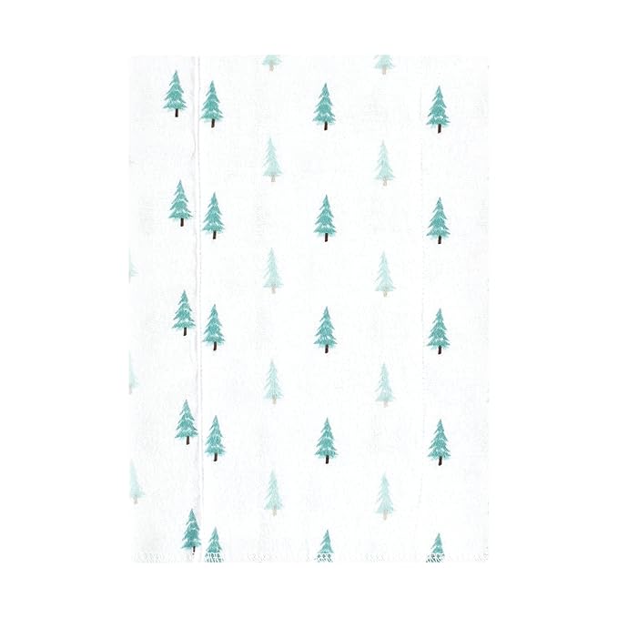 Hudson Baby Unisex Baby Cotton Flannel Burp Cloths, Neutral Woodland Pals 4-Pack, One Size