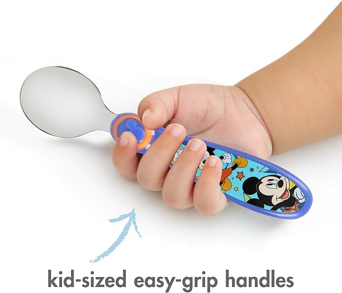 The First Years Mickey Mouse Flatware for Kids 3-Pack, Multicolor
