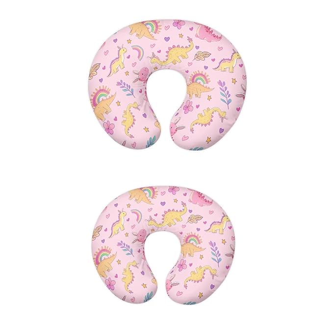 Cute Pink Dinosaur Easter Nursing Pillow Cover for Baby Boy Girl Nursing Pillow Cover Cuddle Pillow Slipcover Detachable Nursing Pillow Protective Baby Feeding Easy to Use and Dustptoof