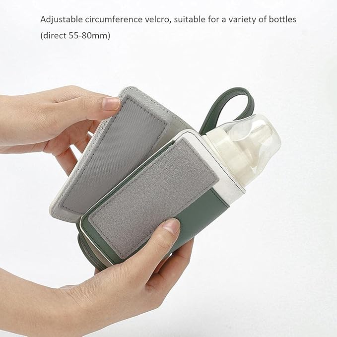 RiToEasysports Portable Bottle Warmer Bag, USB Heating Cover with 3 Temp Settings, Small Milk Warmer for Home, Office, and Travel