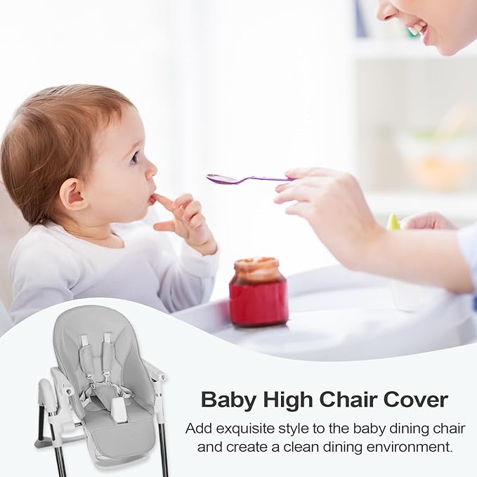 High Chair Cushion Replacement, PU Leather Baby High Chair Cover, Non-Slip Baby Dining Chair Cover Seat Padded Cushion for Pegs Pere_go, Siesta Zero3