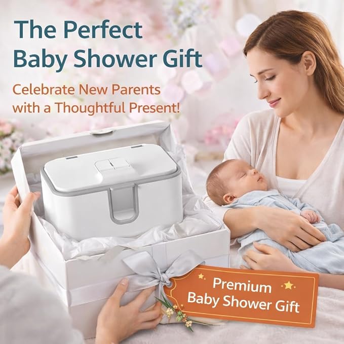 Wet Wipes Heater,Baby Wipe Warmer and Baby Wet Wipes Dispenser Large Capacity with Night Light and View Window Fast and Even Heating Diaper Wipe Warmer