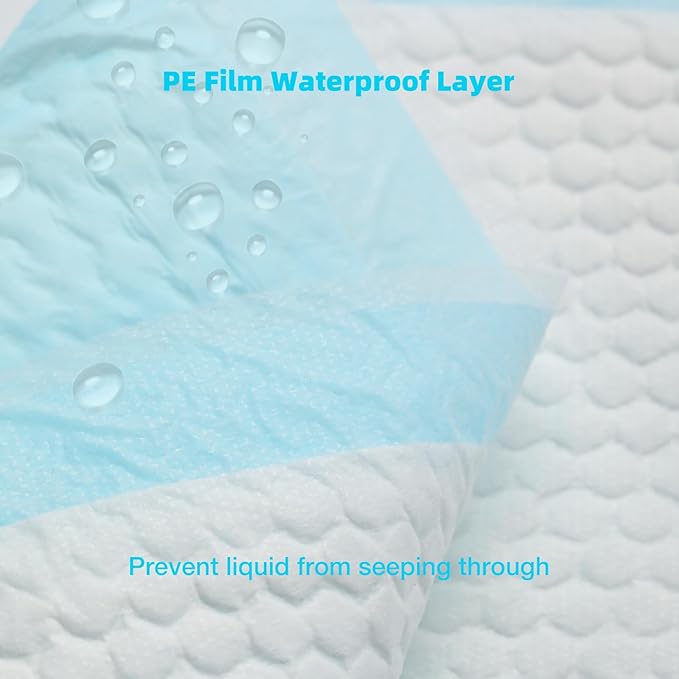 Disposable Changing Pads for Baby, 50 Pack Portable Diaper Changing Pad Liner, Baby Changing Pad Waterproof Underpads Changing Table Pads (Blue, 18x24 Inch)