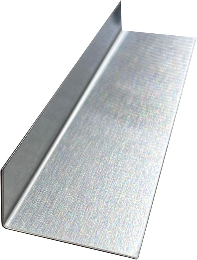 Brushed 304 Stainless Steel Universal Gap Filler Finishing Angle Trim Kit Elements (Inner Finish, 1" x 2.25" x 36")