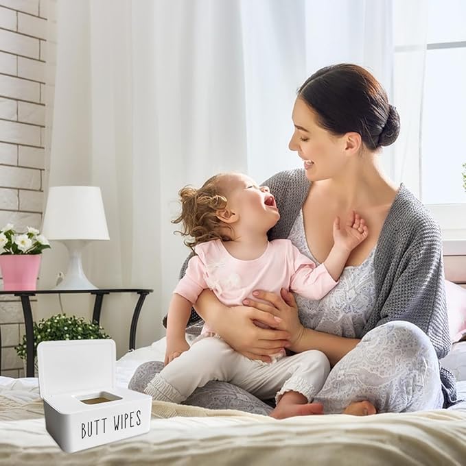 3 Pack Flushable Baby Wipe Holder Aesthetic 7.28" L * 4.80" W * 2.75" Butt Wipes Dispenser Container for Guest Bathroom Decor