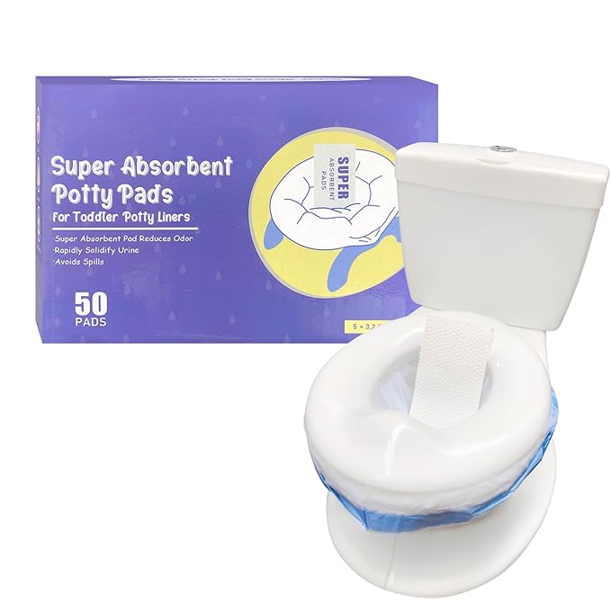 Disposable Potty Absorbent Pads for Kids Travel,Toilet Refill Pouch for Toddler Toilets Portable Fast-Acting Absorbent Fit All Baby Travel Potty Bags - 100 Pads