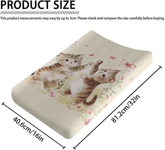 Happy Catspard Baby Changing Pad Cover Lightweight Soft Diaper Changing Cover Stretchy Breathable Waterproof Nursery Pad Change Cover