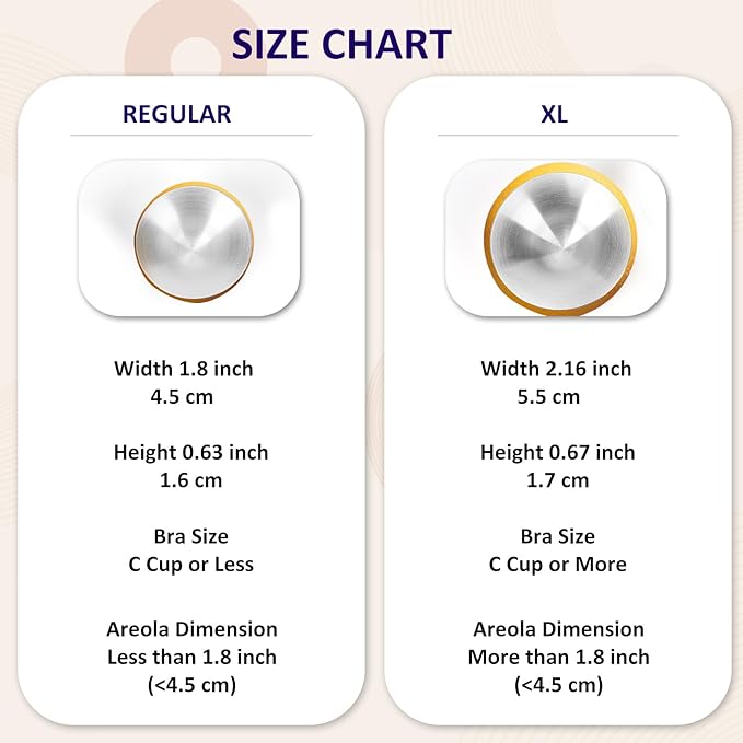 Original Silver Nursing Cups, 2 Pack Soothies Shields for Breastfeeding Newborn, Essentials, 100% Natural Safe Material for Nipple Protect and Soothe, 1 Pair Silver Shield - L