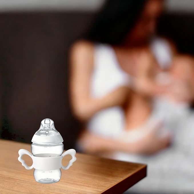 3Pack Baby Bottle Silicone Handles for Tommee Tippee Bottle, Easy Grip Lightweight Bottle Handle Small Hand Gripping for Self Feeding