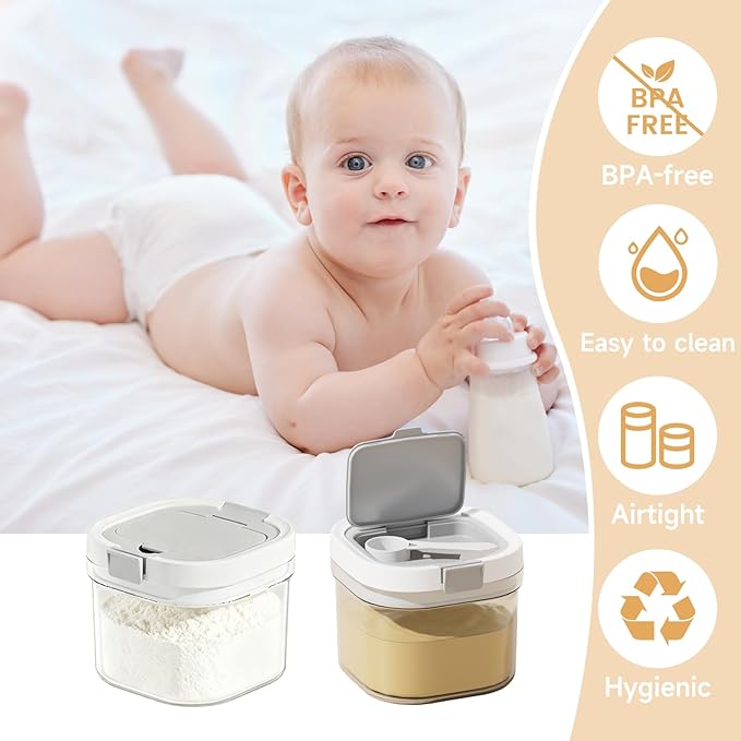 Formula Container to go-1800ml Travel Dispenser BPA Free Airtight Container with Spoon and Layered Storage