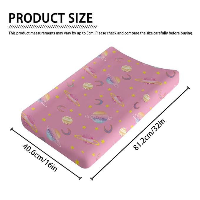 Planet Changing Pad Cover for Baby Girls Comfy Soft Diaper Change Table Pad Covers Lightweight Breathable Changing Pads Sheets Cover