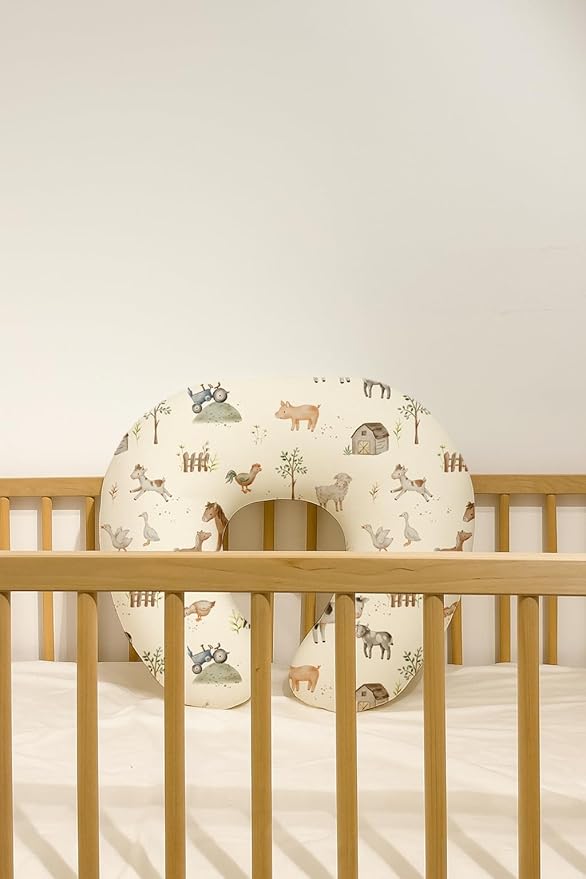 Nursing Pillow Covers 2 Pack, Breastfeeding Pillow Slipcovers Soft and Stretchy, Nursing Covers for Baby Girls Boys Newborn
