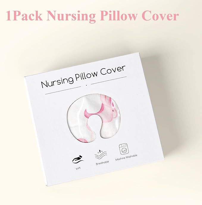Pea Pod Nursing Pillow Cover, Soft Stretchy Nursing Cover for New-Designed Breastfeeding Pillow, Removable Feeding Slipover for Baby Boy and Girls, Cute Unicorn Pattern
